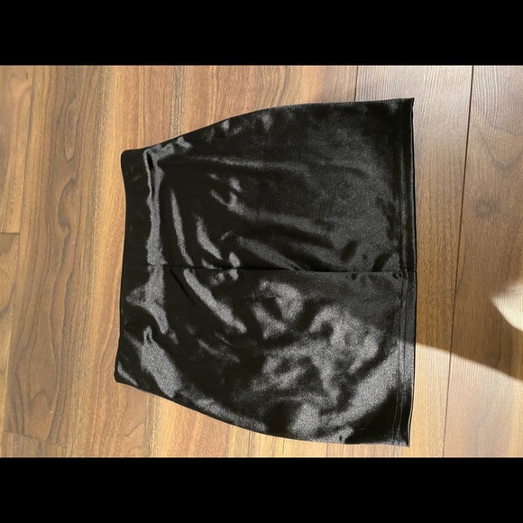 Black Satin Skirt - Picture 2 of 4